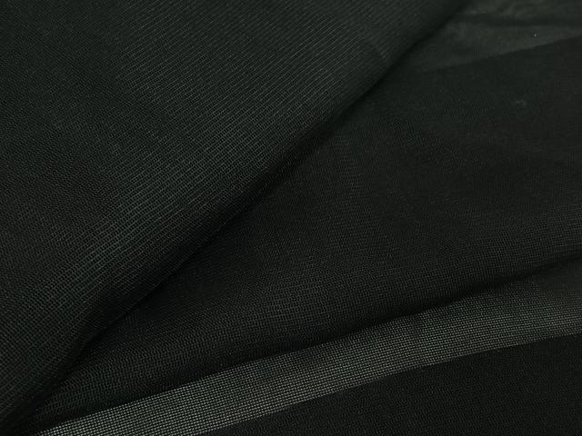 平和屋着物▽男性　黒紋付　羽織　スリーシーズン　春夏秋　塵除け　正絹　逸品　AABD9458jh