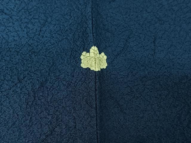 平和屋着物▽上質な色無地 単衣 瑠璃紺色 正絹 逸品 AABD9464jh