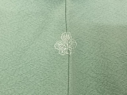 平和屋着物▽上質な色無地 単衣 秘色色 正絹 逸品 AABD9465jh