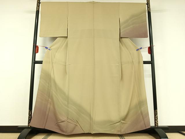 平和屋着物▽訪問着 単衣 霞文 暈し染め 正絹 逸品 AABD9471jh