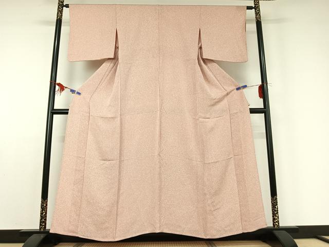 平和屋着物▽上質な小紋 単衣 霞文 正絹 逸品 AABD9472jh