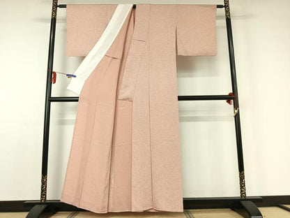 平和屋着物▽上質な小紋 単衣 霞文 正絹 逸品 AABD9472jh