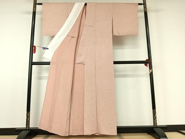 平和屋着物▽上質な小紋 単衣 霞文 正絹 逸品 AABD9472jh