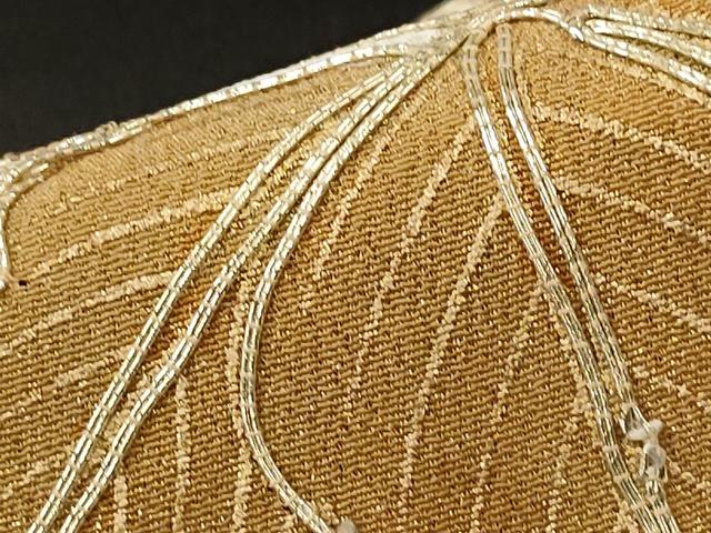 平和屋着物■豪華黒留袖　駒刺繍　花菱文　鶴　金彩　正絹　逸品　AABD9482st