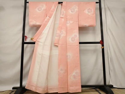 平和屋着物■上質な小紋　亀甲花文　地紋起こし　暈し染め　正絹　逸品　AABD9495st