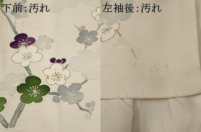 平和屋着物■上質な小紋　枝花文　金彩　正絹　逸品　AABD9514st