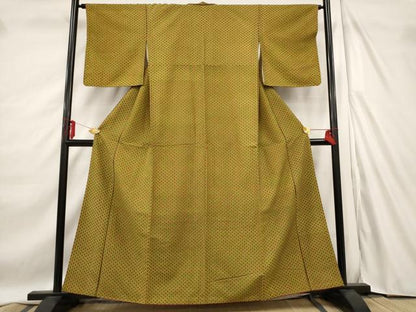 平和屋着物■上質な小紋　籠目文　正絹　逸品　AABD9527st