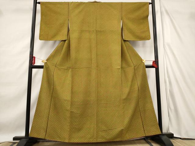 平和屋着物■上質な小紋　籠目文　正絹　逸品　AABD9527st
