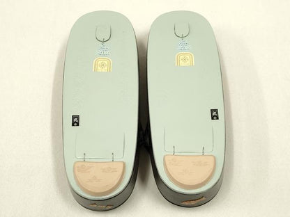 平和屋着物●和装小物　和装草履　コルク　箔加工　猫　逸品　AABD9715ay