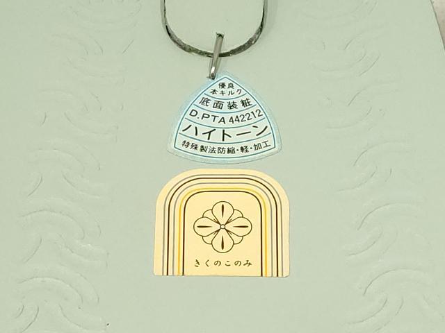 平和屋着物●和装小物　和装草履　コルク　箔加工　猫　逸品　AABD9715ay