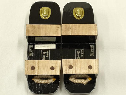 平和屋着物●和装小物 下駄 伊と忠 桐下駄 うるし塗 逸品 未使用 AABD9721ay