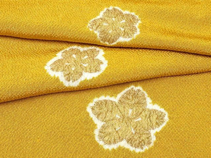 平和屋本店●和装小物　帯締め・帯揚げセット　絞り　金彩　正絹　逸品　未使用　AABD9752ay