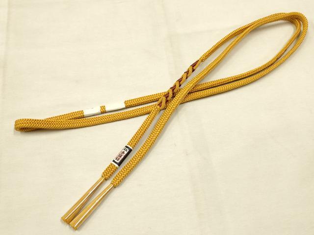 平和屋本店●和装小物　帯締め・帯揚げセット　絞り　金彩　正絹　逸品　未使用　AABD9752ay
