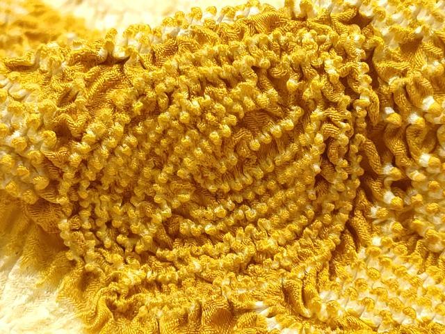 平和屋本店●和装小物　帯締め・帯揚げセット　振袖用　総絞り　蔦草花文　金糸　撚り房　正絹　逸品　未使用　AABD9763ay