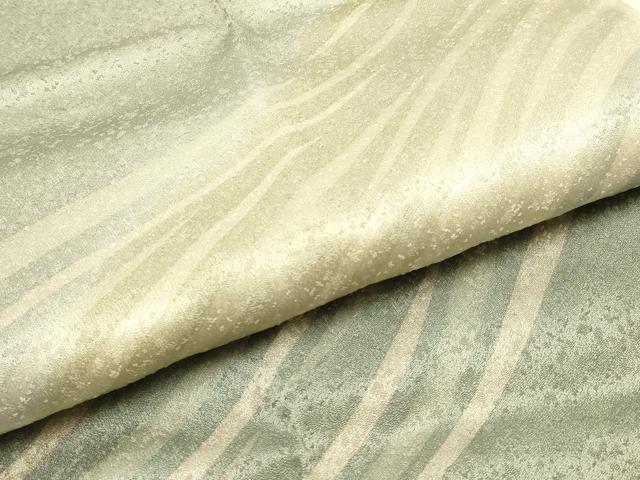 平和屋本店●和装小物　帯締め・帯揚げセット　高麗組 綾出し　流水文　暈し染め　金糸　正絹　逸品　未使用　AABD9766ay