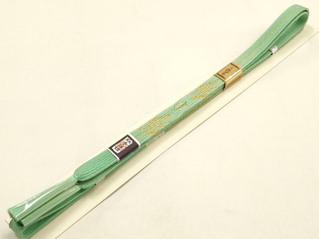 平和屋本店●和装小物　帯締め・帯揚げセット　高麗組　枝梅　暈し染め　金糸　正絹　逸品　未使用　AABD9769ay
