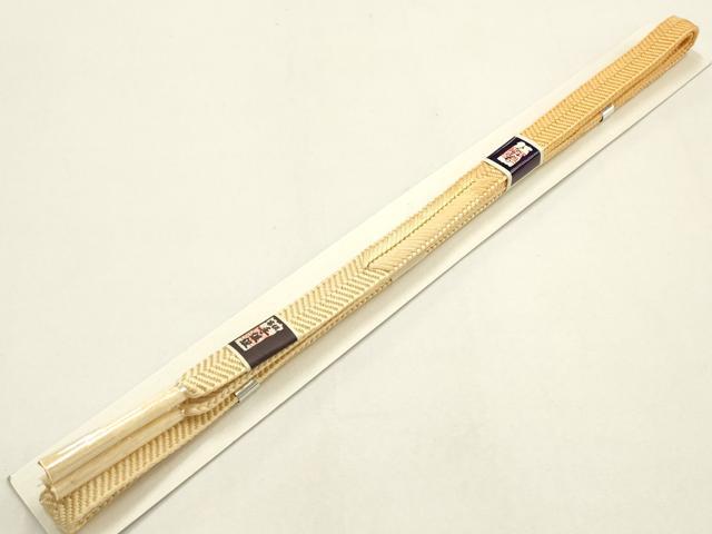 平和屋本店●和装小物　帯締め・帯揚げセット　笹浪組　草花文　暈し染め　金糸　金彩　正絹　逸品　未使用　AABD9771ay