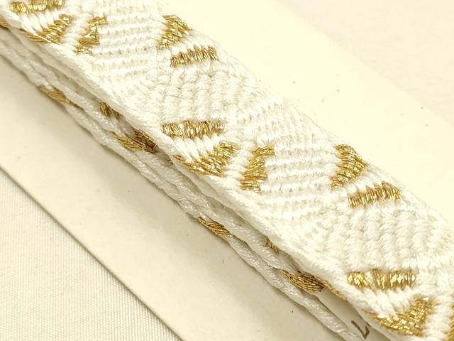平和屋本店●和装小物　帯締め・帯揚げ・扇子セット　礼装用　雪輪花文　金糸　亀房付き　正絹　逸品　未使用　AABD9775ay