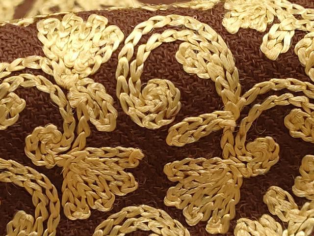 平和屋着物●和装小物　OKAJIMA　岡重謹製　ショール　ストール　インド刺繍　和装併用　防寒　レディース　逸品　AABD9799ay 平和屋着物○和装小物 OKAJIMA 岡重謹製 ショール ストール インド刺繍