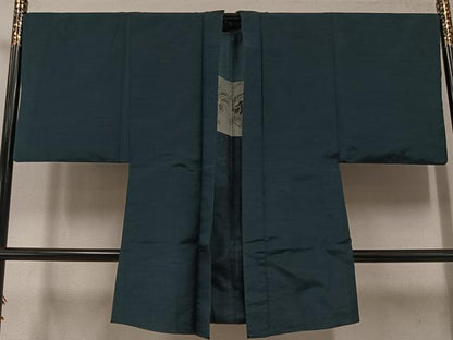 平和屋着物●男性　紬　アンサンブル　色無地　百入茶色　正絹　逸品　AABD9812ph