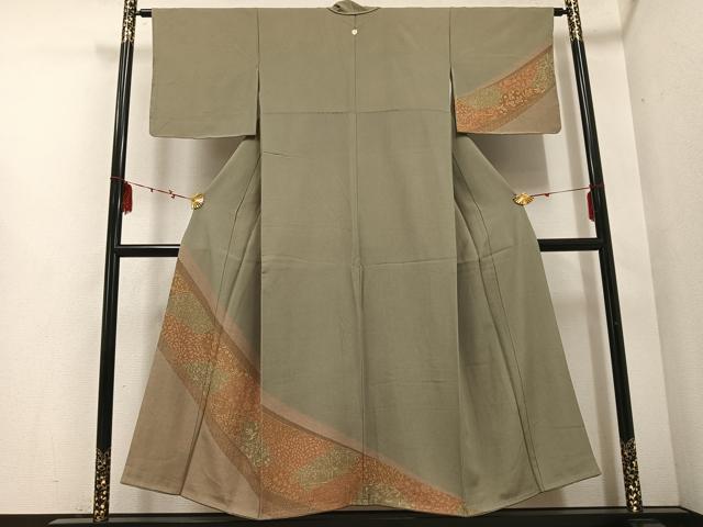 平和屋着物●訪問着　江戸小紋　花鳥舞蝶文　正絹　逸品　AABD9827ph