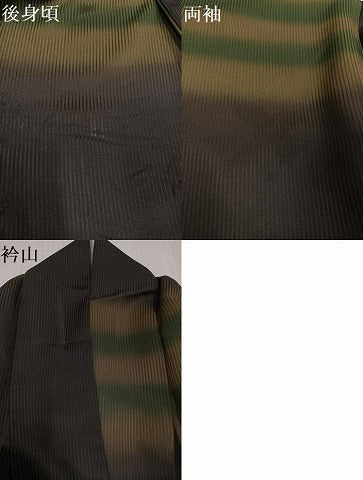 平和屋着物●上質な小紋　段違い文　暈し染め　正絹　逸品　AABD9833ph
