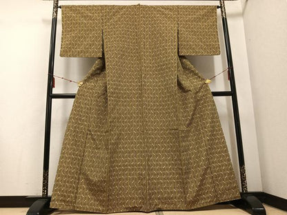 平和屋着物●本場琉球絣　紬　正絹　逸品　AABD9873ph