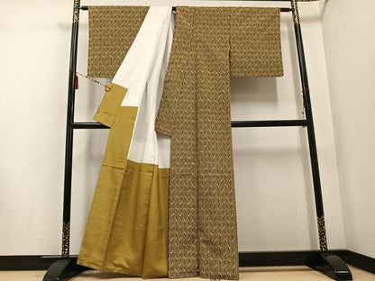 平和屋着物●本場琉球絣　紬　正絹　逸品　AABD9873ph
