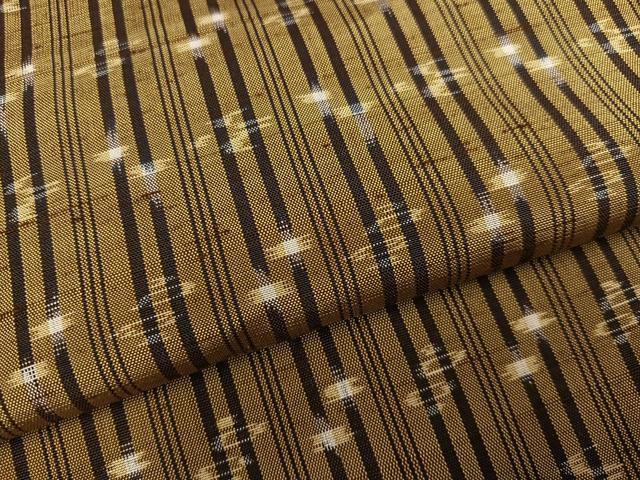 平和屋着物●本場琉球絣　紬　正絹　逸品　AABD9873ph
