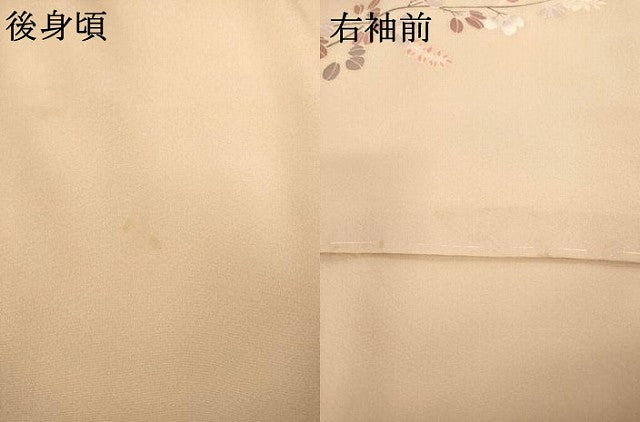 平和屋着物●訪問着　友禅　作家物　枝花文　暈し染め　金彩　正絹　逸品　AABD9881ck