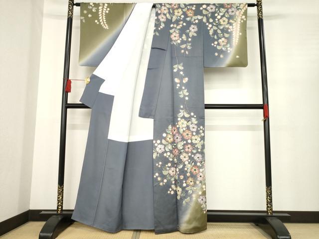 平和屋着物○訪問着 辻が花 絞り 暈し染め 正絹 逸品 AABD9884ck