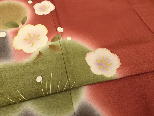 振袖フルセット駒刺繍　乱菊　暈し染め　金彩　正絹 振袖フルセット吉祥霞花文高級絞り金彩加工金駒刺繍正絹型染め友禅2