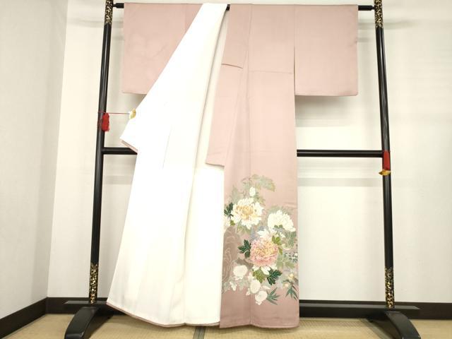 平和屋着物●創業460年・千總　色留袖　刺繍　花鳥文　金糸　金彩　正絹　逸品　AABD9932ck