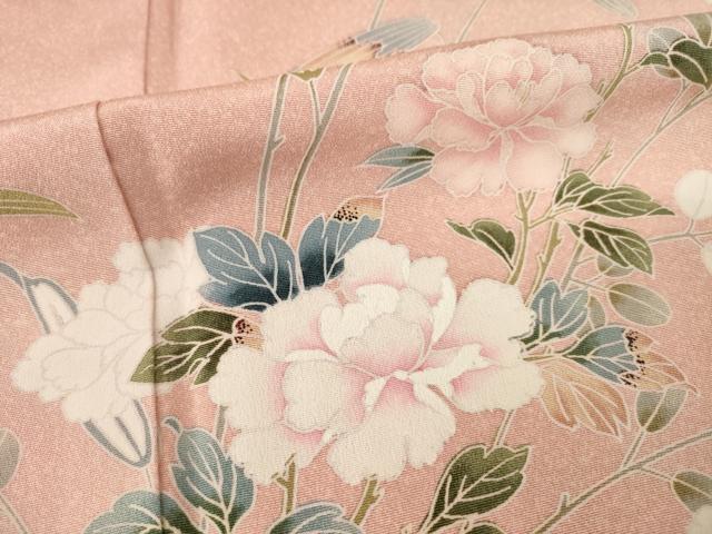 平和屋着物●訪問着　草花文　暈し染め　金彩　正絹　逸品　AABH7030ck