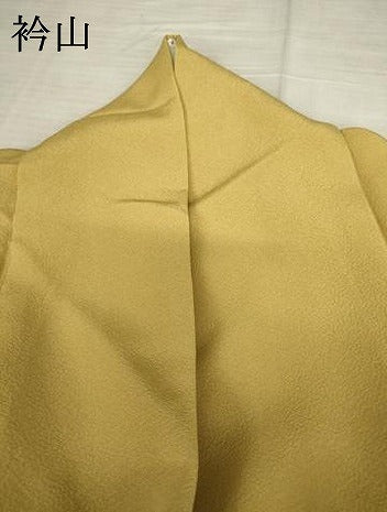 平和屋着物●上質な色無地　玉蜀黍色　正絹　逸品　AABD9966cs