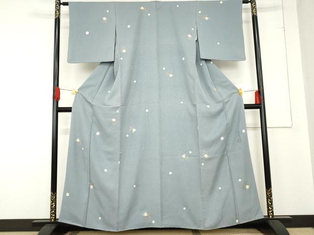 平和屋着物○友禅作家の巨匠 浅井青仁 小紋 花唐草文 正絹