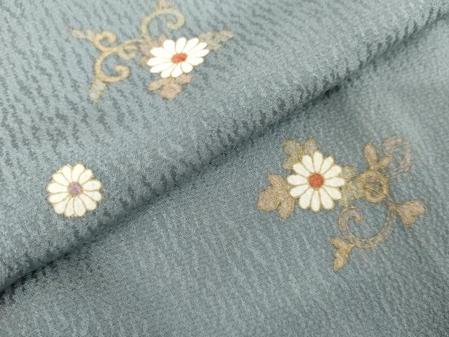 平和屋着物○友禅作家の巨匠 浅井青仁 小紋 花唐草文 正絹