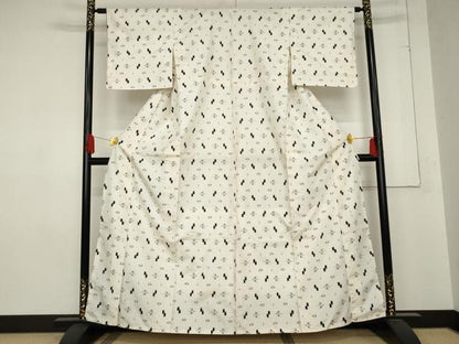 平和屋着物●本場琉球絣　紬　胴抜き仕立て　正絹　逸品　未使用　AABE0029cs