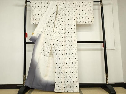平和屋着物●本場琉球絣　紬　胴抜き仕立て　正絹　逸品　未使用　AABE0029cs