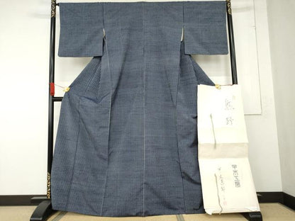 平和屋着物●日本工芸会正会員　甲木恵都子　甲木工房　紬　熊野　たとう紙付き　正絹　逸品　AABE0034cs