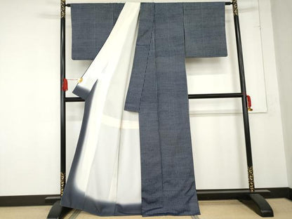 平和屋着物●日本工芸会正会員　甲木恵都子　甲木工房　紬　熊野　たとう紙付き　正絹　逸品　AABE0034cs