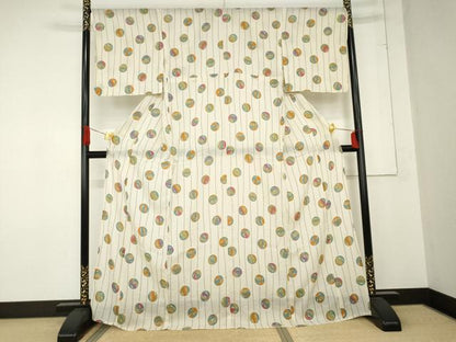 平和屋着物＊夏物 世界的ファッションデザイナー 山本寛斎 kansaiブランド 毬文 小紋 逸品 AABE0035cs