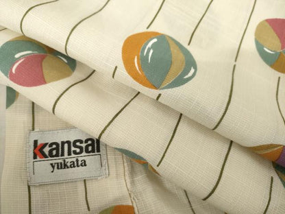 平和屋着物＊夏物 世界的ファッションデザイナー 山本寛斎 kansaiブランド 毬文 小紋 逸品 AABE0035cs