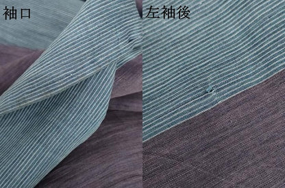 平和屋着物＊夏物 本場小千谷ちぢみ 間道 麻 逸品 AABE0041cs