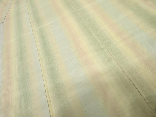 平和屋着物●紅花紬　米沢　青山みとも　霞間道　たとう紙付き　正絹　逸品　未使用　AABE0052cs
