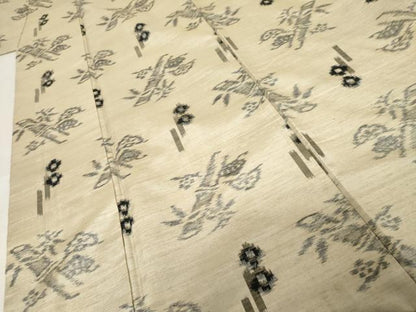 平和屋着物●上質な紬　松竹梅文　正絹　逸品　AABE0065cs