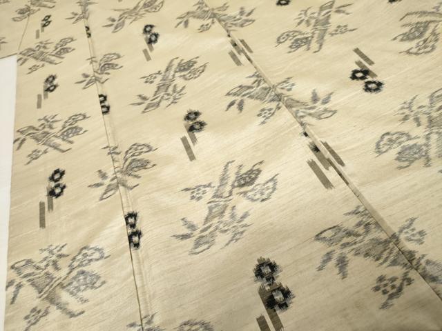 平和屋着物●上質な紬　松竹梅文　正絹　逸品　AABE0065cs