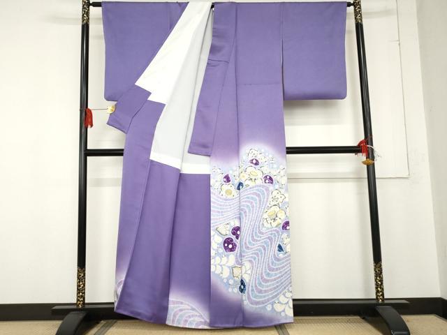 平和屋着物●染色作家　小倉淳史　色留訪問着　辻が花　絞り　暈し染め　正絹　逸品　AABE0069cs