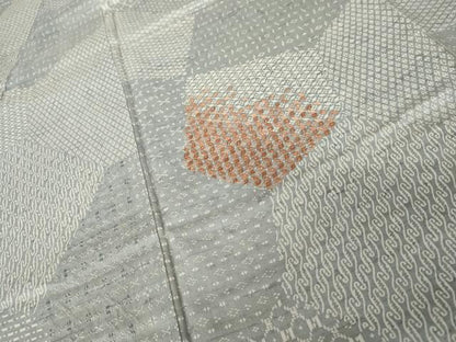 平和屋着物●訪問着 紬地 刺繍 切嵌吉祥文 正絹 逸品 AABE0082cs