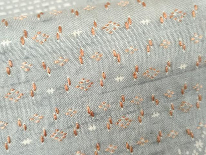 平和屋着物●訪問着 紬地 刺繍 切嵌吉祥文 正絹 逸品 AABE0082cs